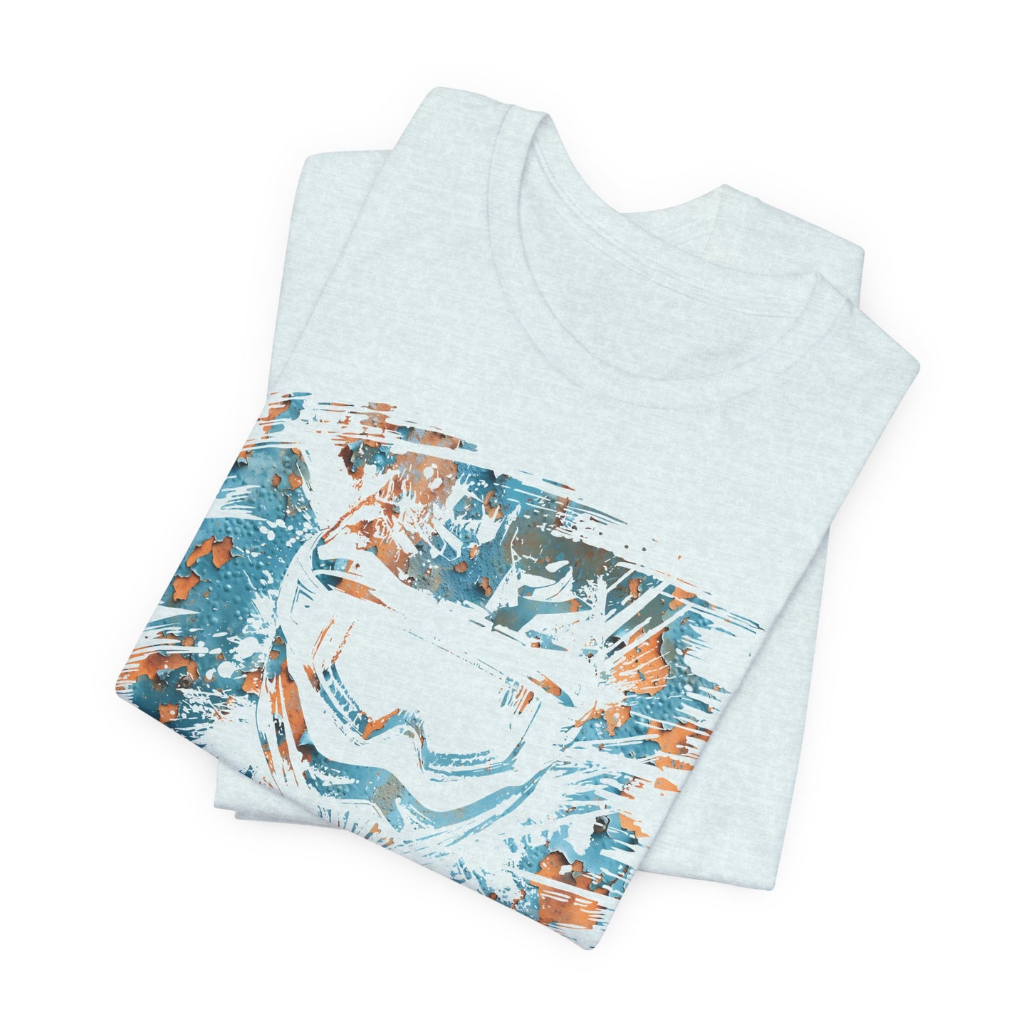 Motorcross Helmet T-Shirt — Distressed Brushstroke Animal Graphic Tee