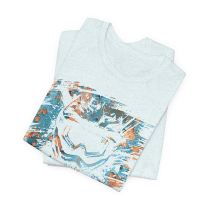Motorcross Helmet T-Shirt — Distressed Brushstroke Animal Graphic Tee