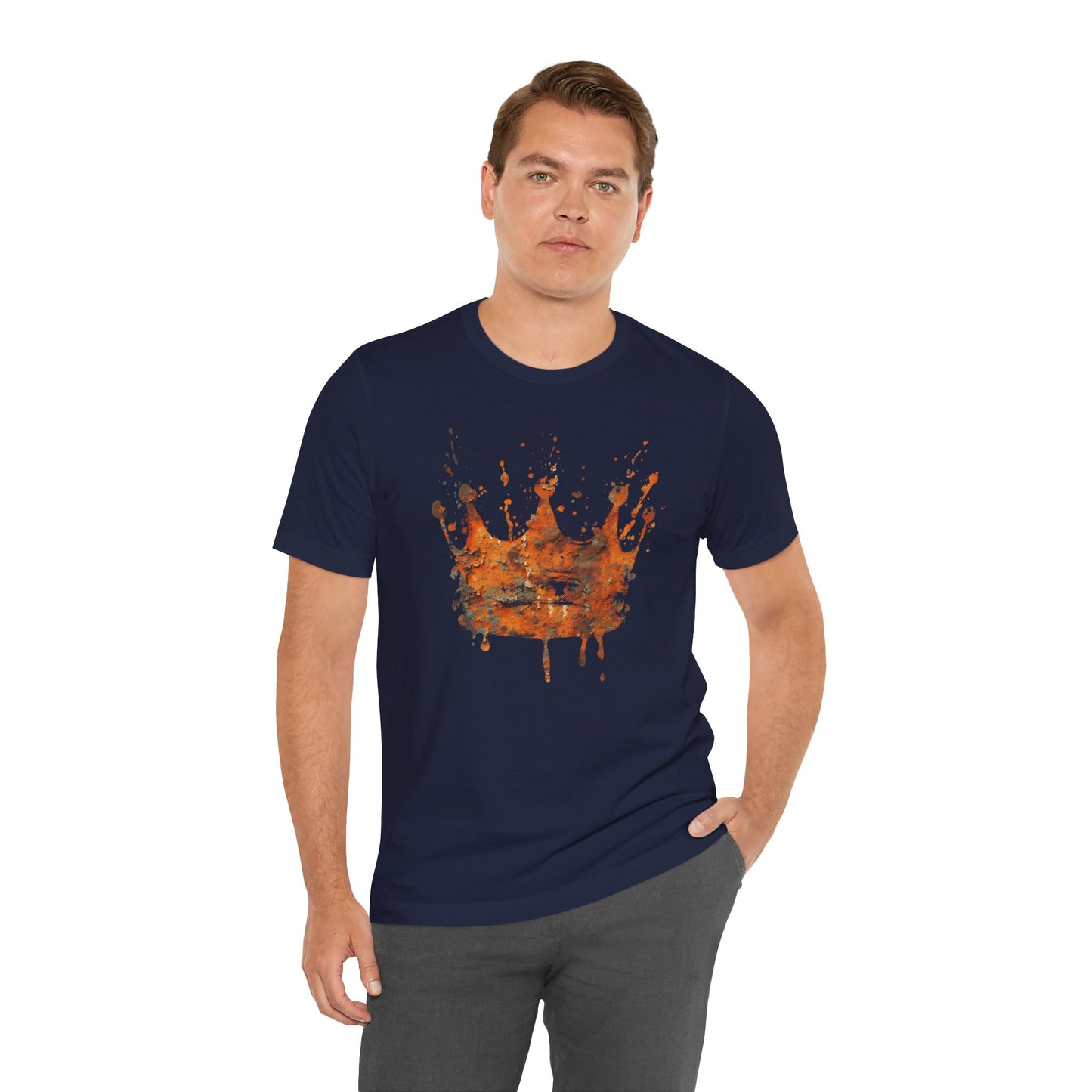 Weathered Kingdom T-Shirt — Watercolor Drip King Crown Graphic Tee