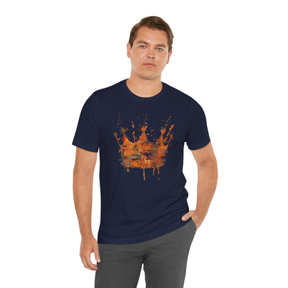 Weathered Kingdom T-Shirt — Watercolor Drip King Crown Graphic Tee