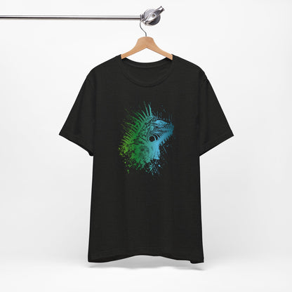 Iguana Splash T‑Shirt — Watercolor Reptile Graphic Tee