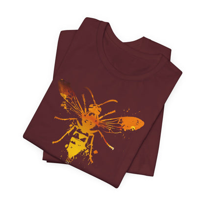 Sting Like a Bee Graphic Tee — Orange Watercolor Bee Shirt