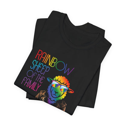 Rainbow Sheep of the Family T-Shirt — Colorful Pride Graphic Tee