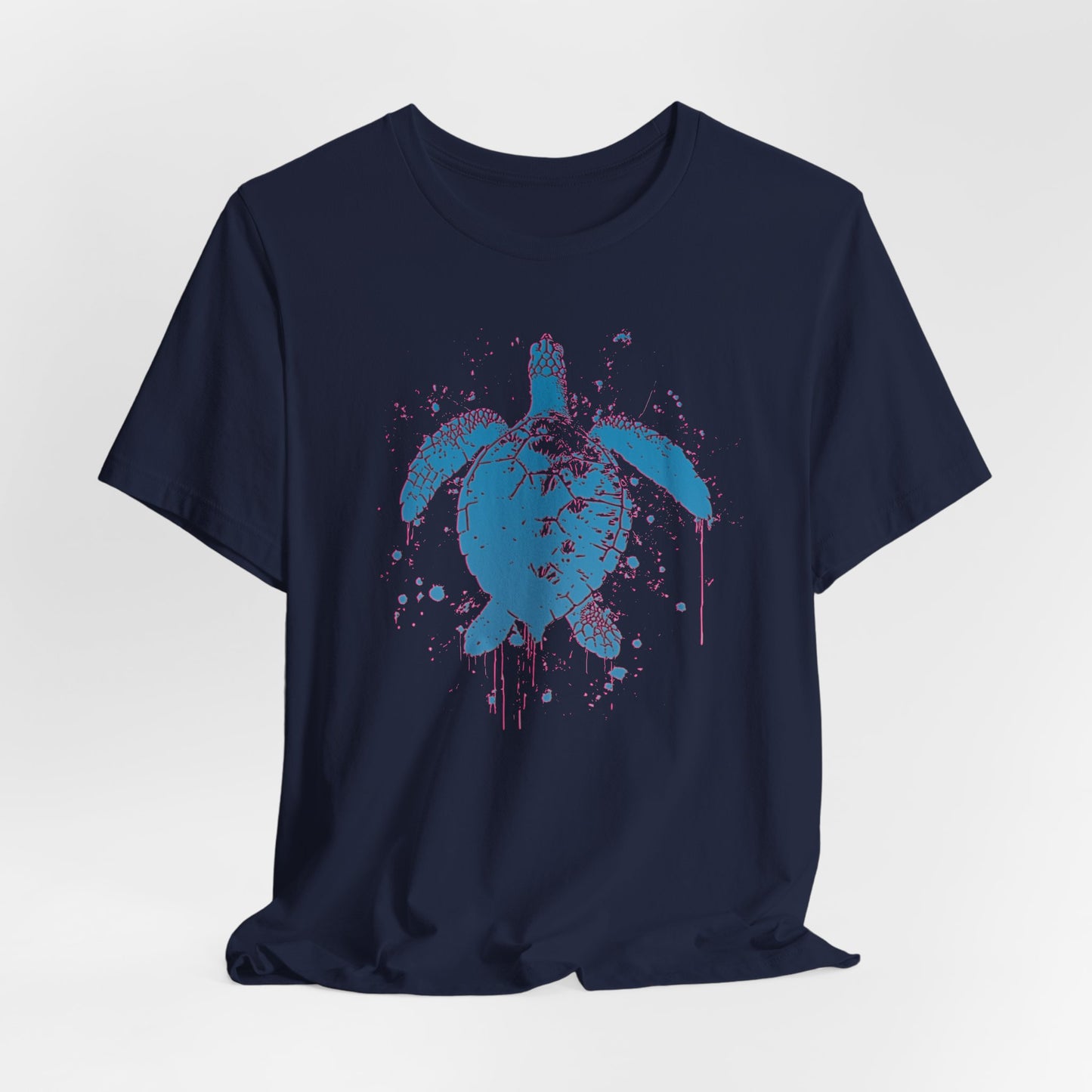 Blue Neon Sea Turtle T-Shirt — Ocean Beach Beachwear Tee