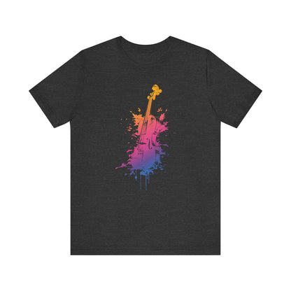 Colorful Violin Splash T-Shirt — Watercolor Musician Tee for Violinists & Music Lovers