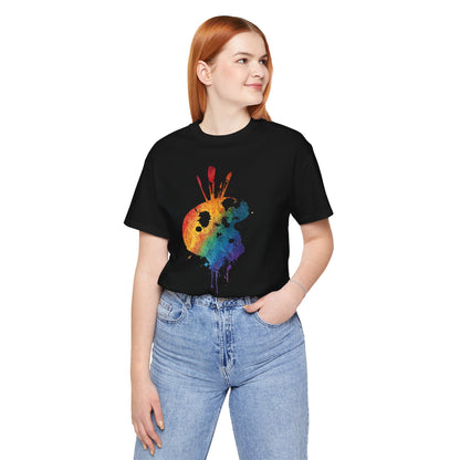 Watercolor Paint Palette T-Shirt — Rainbow Artist Tee