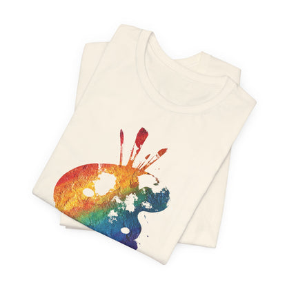 Watercolor Paint Palette T-Shirt — Rainbow Artist Tee