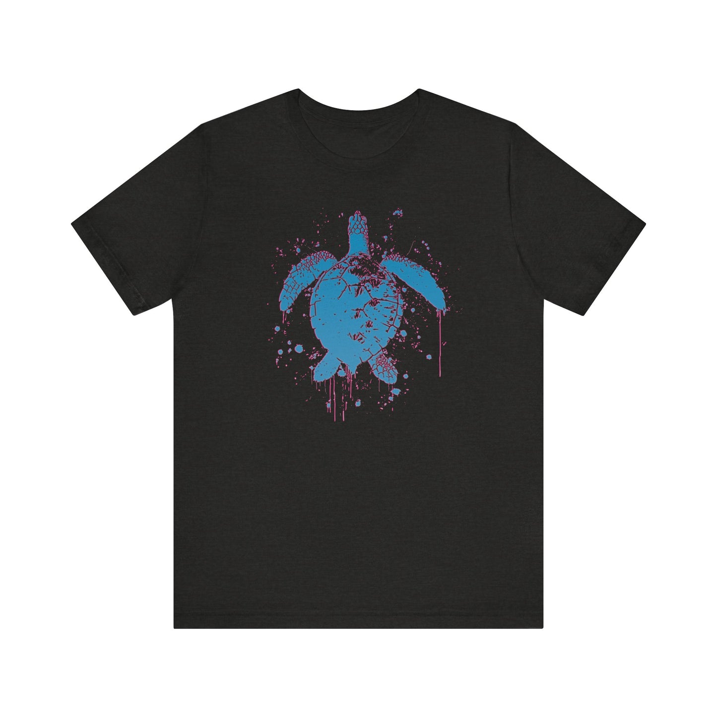 Blue Neon Sea Turtle T-Shirt — Ocean Beach Beachwear Tee