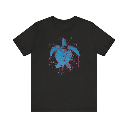 Blue Neon Sea Turtle T-Shirt — Ocean Beach Beachwear Tee