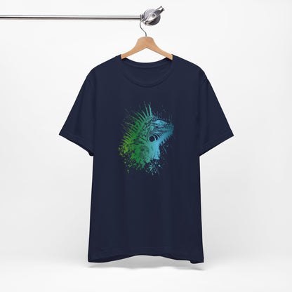Iguana Splash T‑Shirt — Watercolor Reptile Graphic Tee