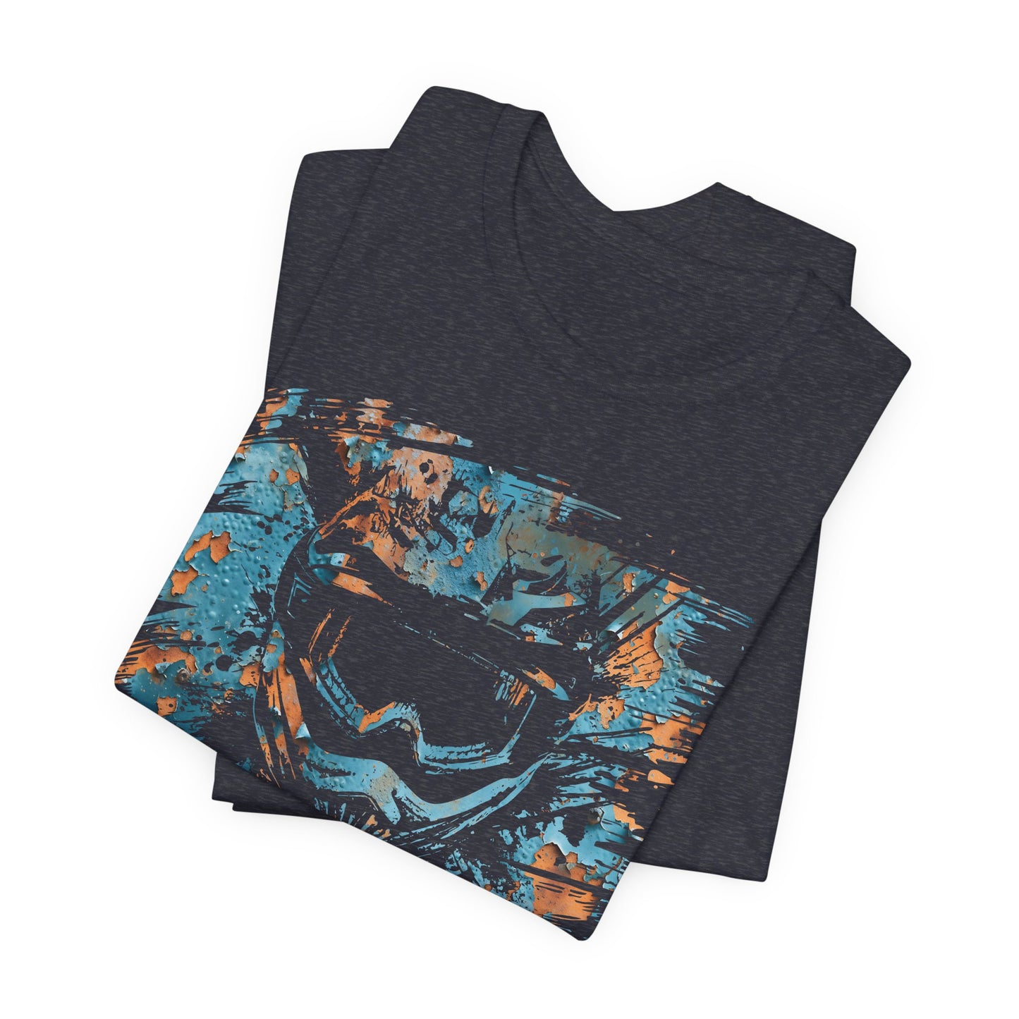 Motorcross Helmet T-Shirt — Distressed Brushstroke Animal Graphic Tee
