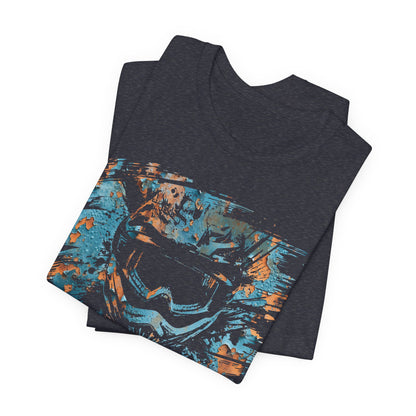 Motorcross Helmet T-Shirt — Distressed Brushstroke Animal Graphic Tee
