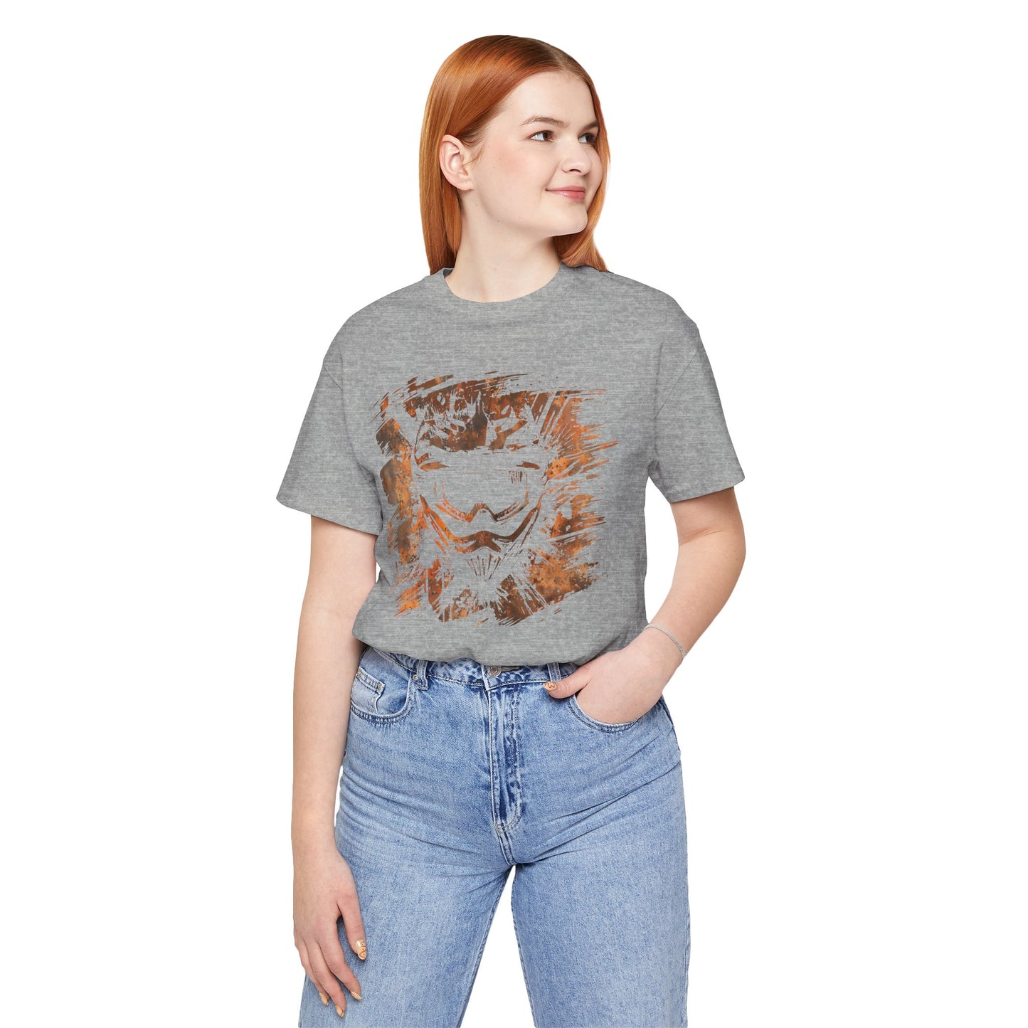Motorcross Helmet T-Shirt — Distressed Brushstroke Animal Graphic Tee