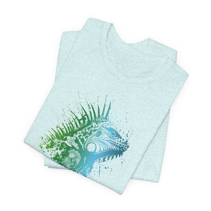 Iguana Splash T‑Shirt — Watercolor Reptile Graphic Tee