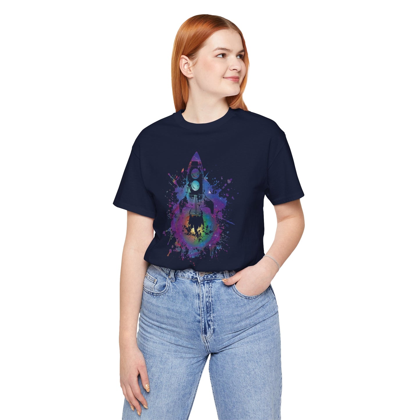 Rocket Ship T-Shirt — Colorful Space Launch Graphic Tee
