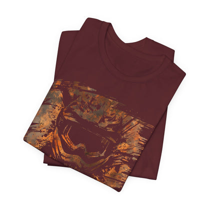 Motorcross Helmet T-Shirt — Distressed Brushstroke Animal Graphic Tee