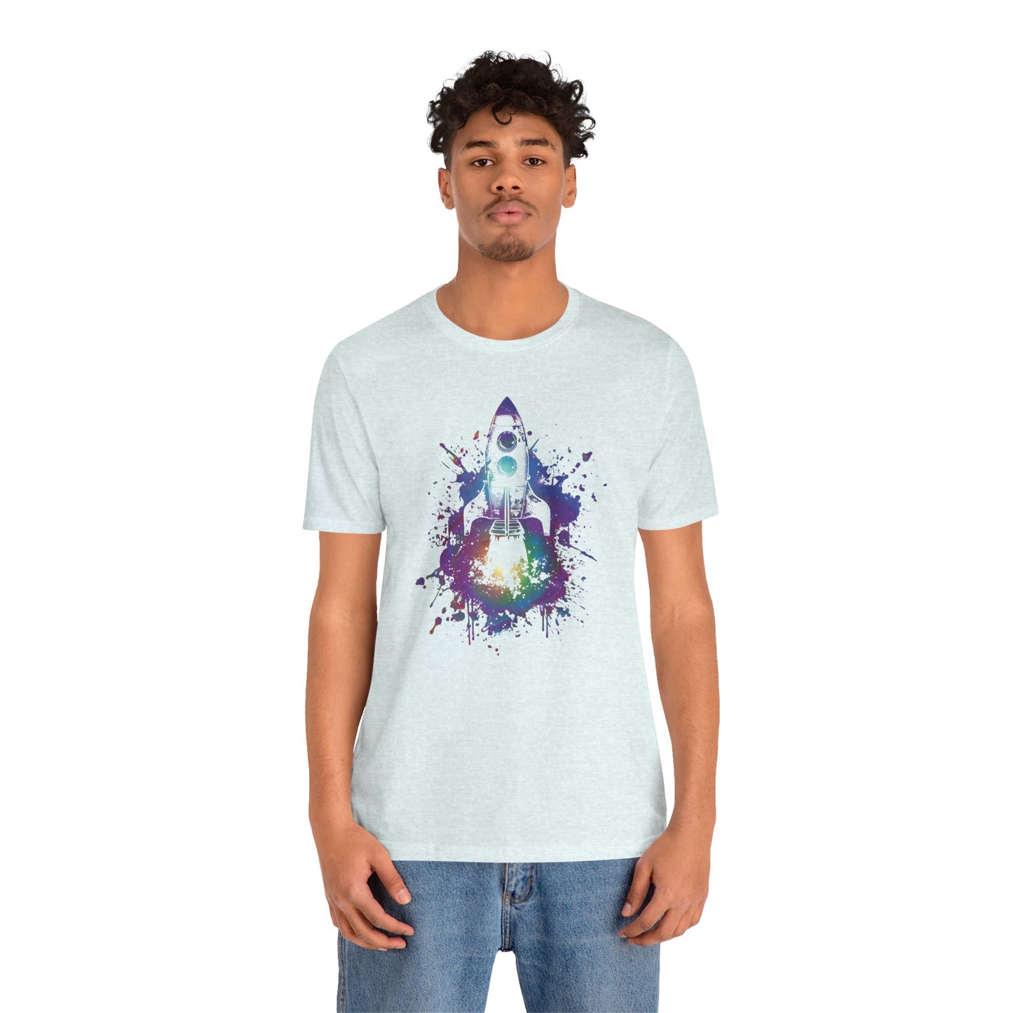 Rocket Ship T-Shirt — Colorful Space Launch Graphic Tee