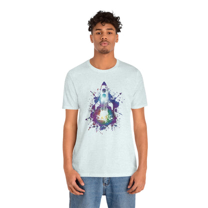 Rocket Ship T-Shirt — Colorful Space Launch Graphic Tee