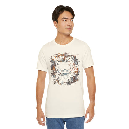 Motorcross Helmet T-Shirt — Distressed Brushstroke Animal Graphic Tee
