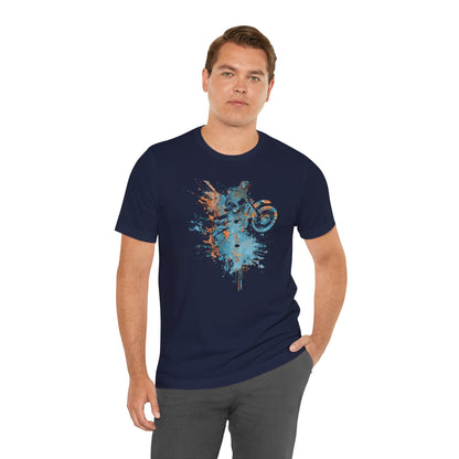 Motocross Splash Graphic Tee — Dirt Bike Rider Art T-Shirt