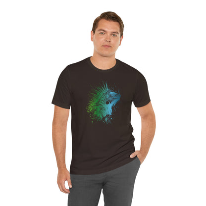 Iguana Splash T‑Shirt — Watercolor Reptile Graphic Tee