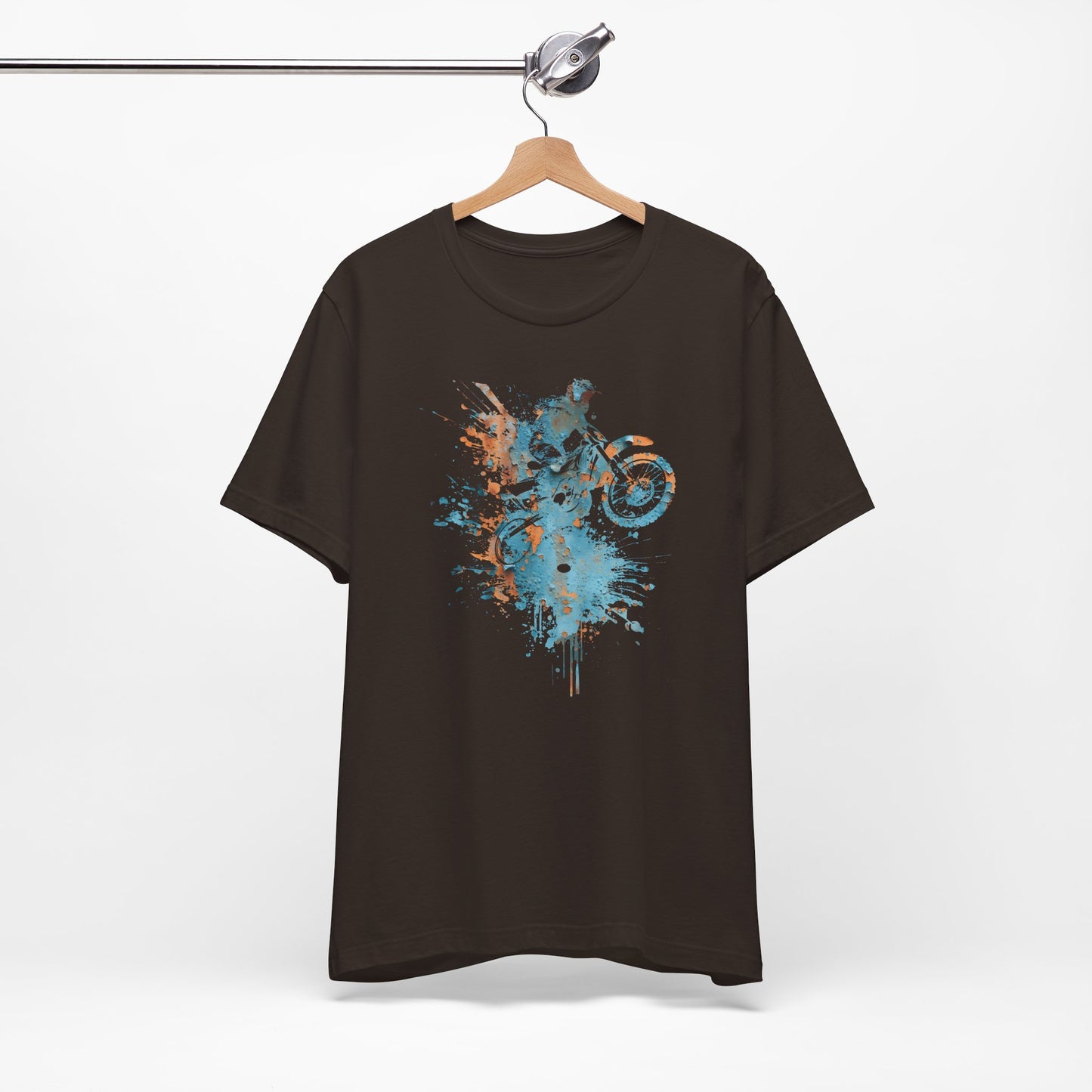 Motocross Splash Graphic Tee — Dirt Bike Rider Art T-Shirt
