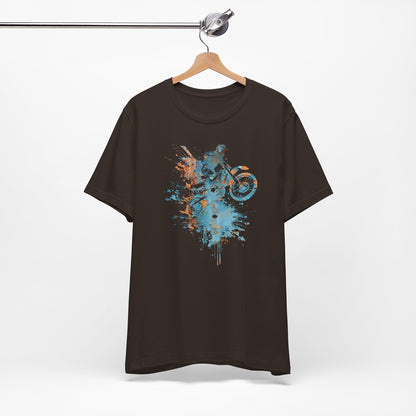 Motocross Splash Graphic Tee — Dirt Bike Rider Art T-Shirt