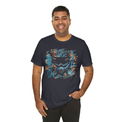 Motorcross Helmet T-Shirt — Distressed Brushstroke Animal Graphic Tee