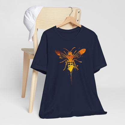 Sting Like a Bee Graphic Tee — Orange Watercolor Bee Shirt