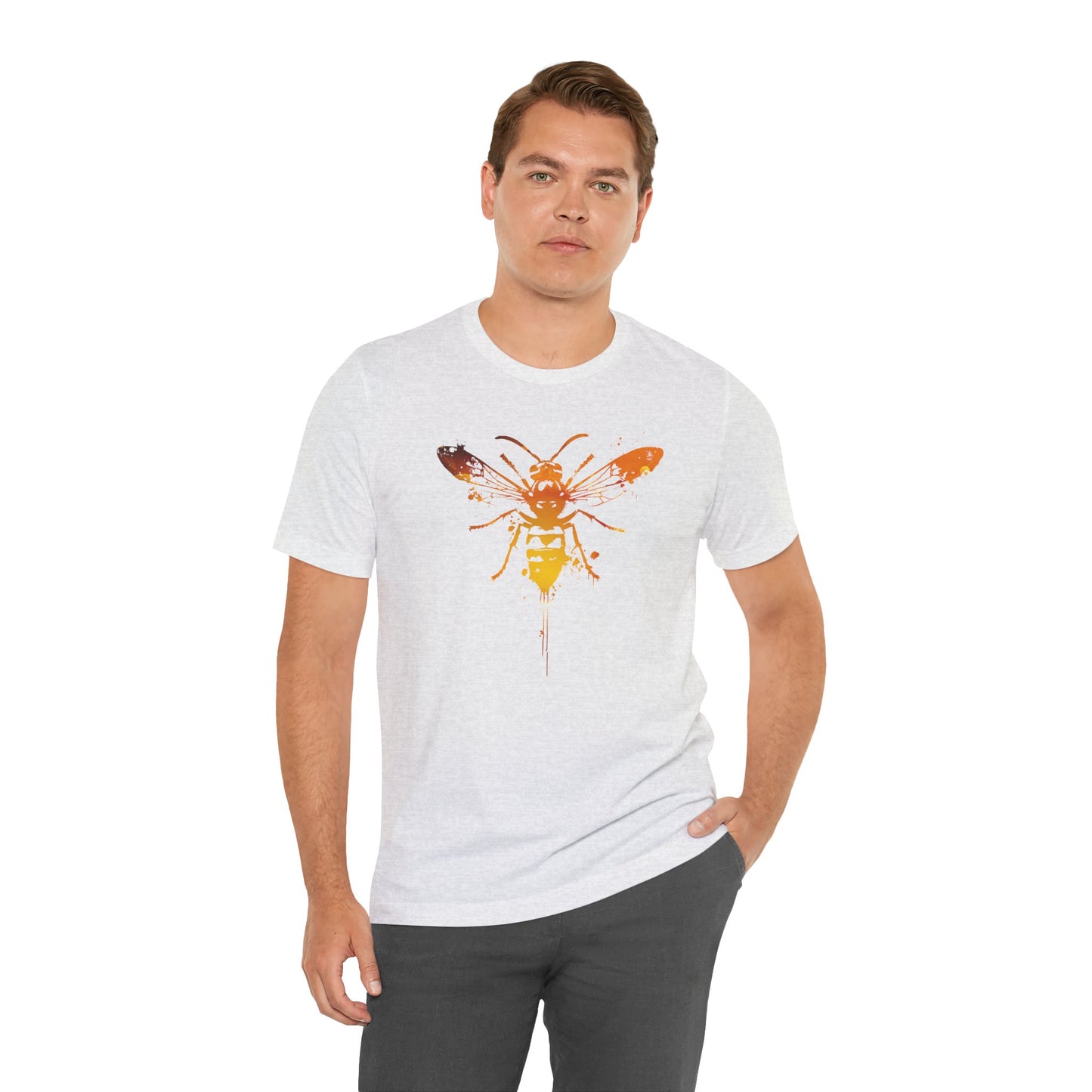 Sting Like a Bee Graphic Tee — Orange Watercolor Bee Shirt