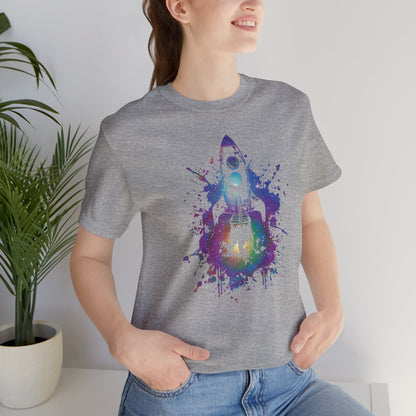 Rocket Ship T-Shirt — Colorful Space Launch Graphic Tee