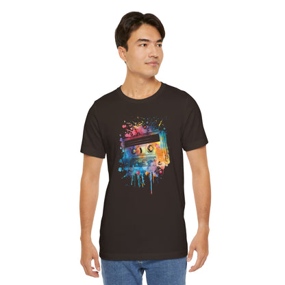 Retro Watercolor Cassette Tape T-Shirt — Vintage Music Tee