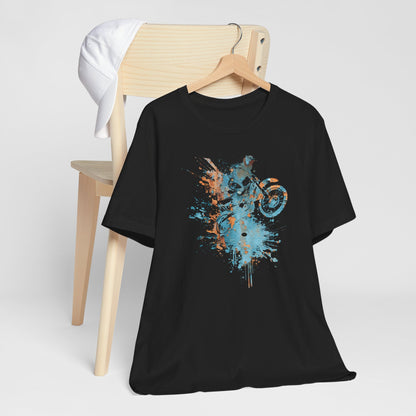 Motocross Splash Graphic Tee — Dirt Bike Rider Art T-Shirt