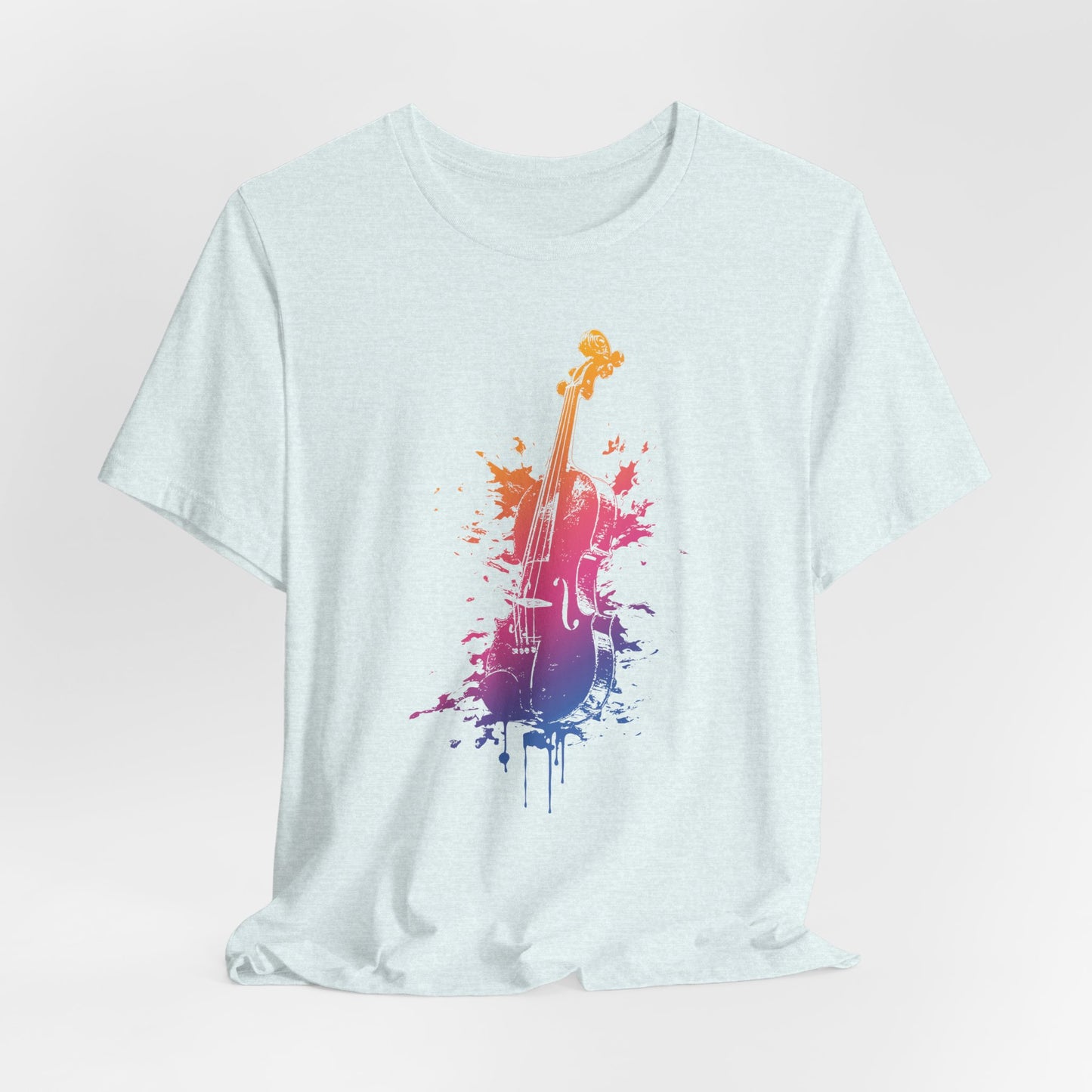 Colorful Violin Splash T-Shirt — Watercolor Musician Tee for Violinists & Music Lovers