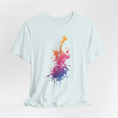 Colorful Violin Splash T-Shirt — Watercolor Musician Tee for Violinists & Music Lovers