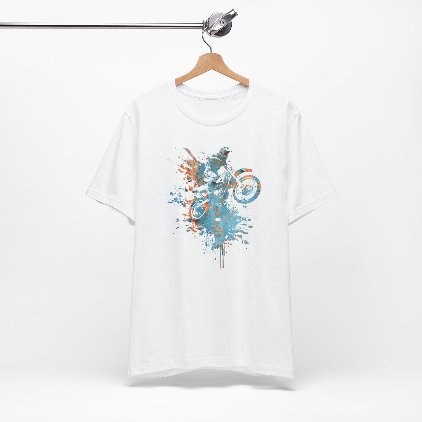 Motocross Splash Graphic Tee — Dirt Bike Rider Art T-Shirt