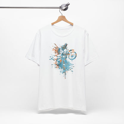 Motocross Splash Graphic Tee — Dirt Bike Rider Art T-Shirt