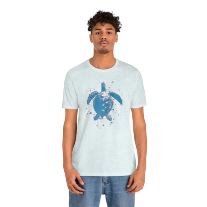 Blue Neon Sea Turtle T-Shirt — Ocean Beach Beachwear Tee