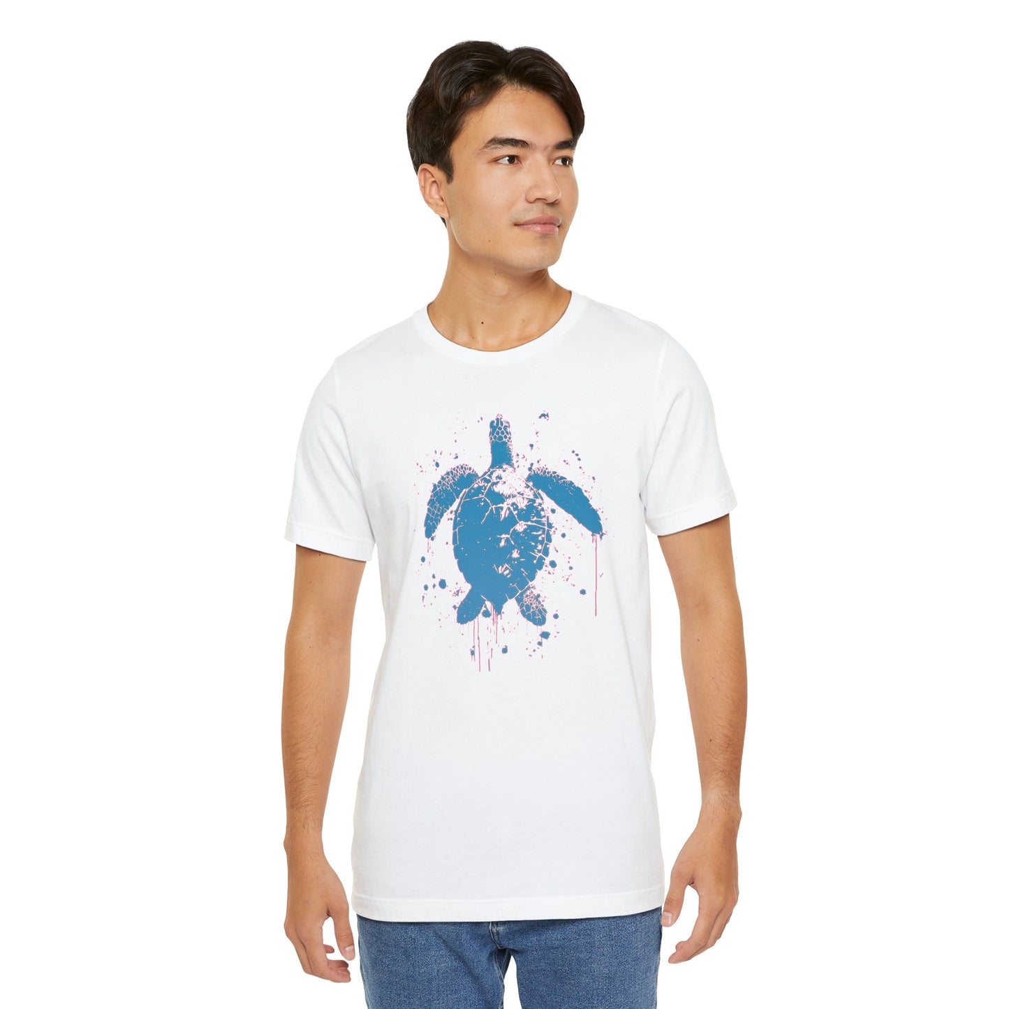 Blue Neon Sea Turtle T-Shirt — Ocean Beach Beachwear Tee