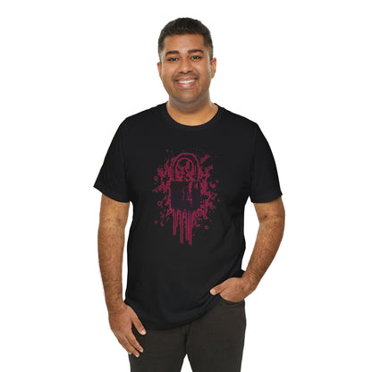Locked Up Graphic Tee — Dark Splatter Lock Design