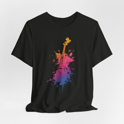 Colorful Violin Splash T-Shirt — Watercolor Musician Tee for Violinists & Music Lovers