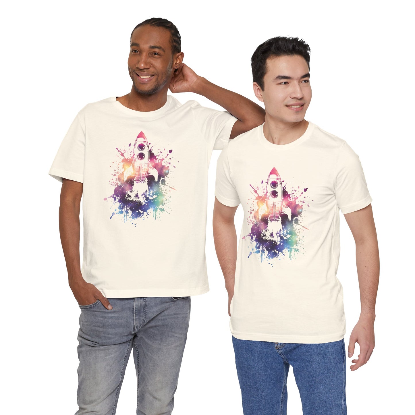 Rocket Ship T-Shirt — Colorful Space Launch Graphic Tee