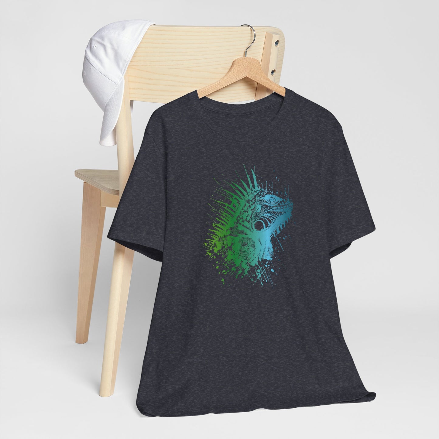 Iguana Splash T‑Shirt — Watercolor Reptile Graphic Tee