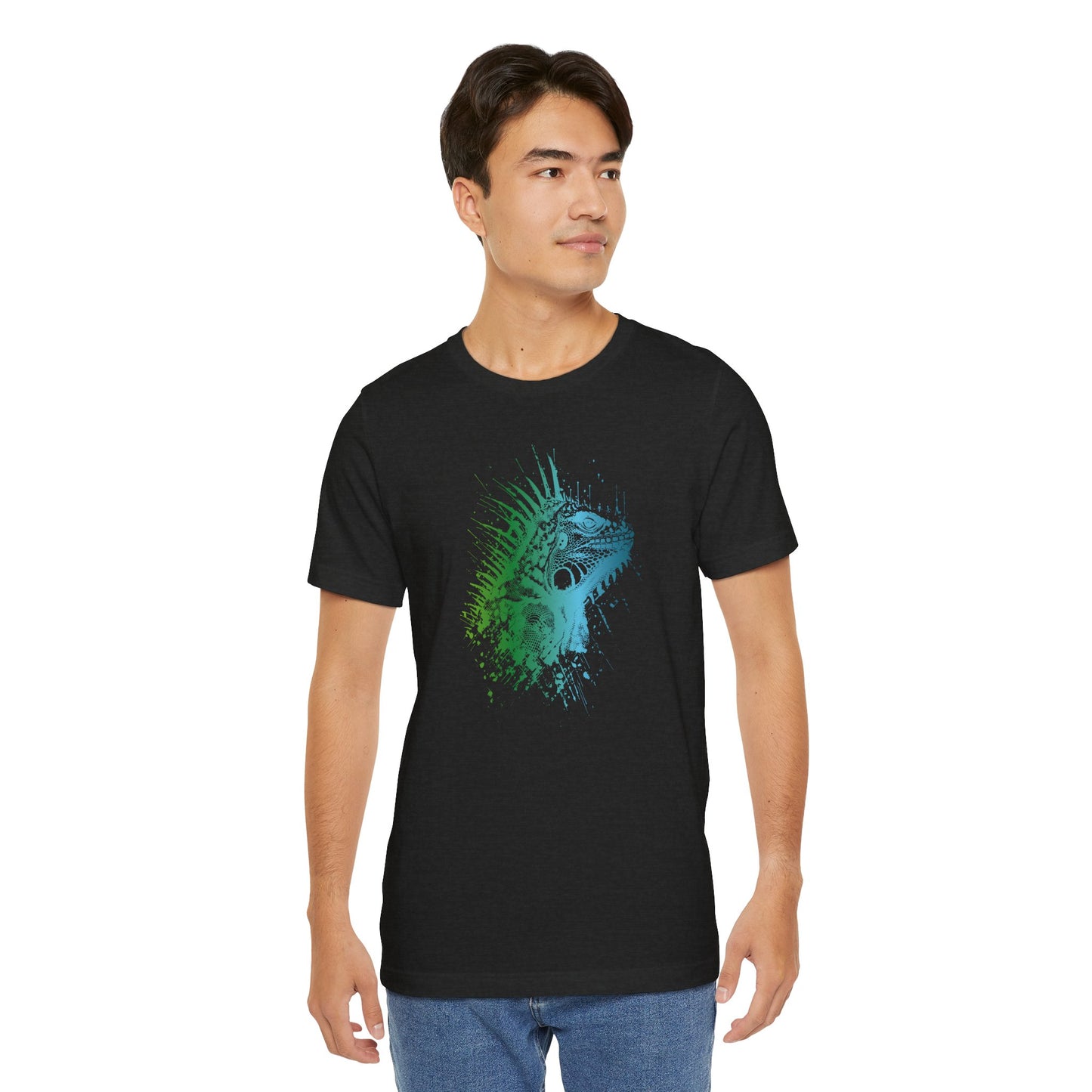 Iguana Splash T‑Shirt — Watercolor Reptile Graphic Tee