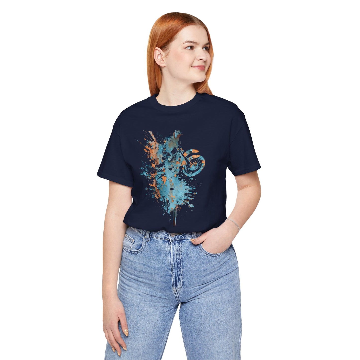 Motocross Splash Graphic Tee — Dirt Bike Rider Art T-Shirt
