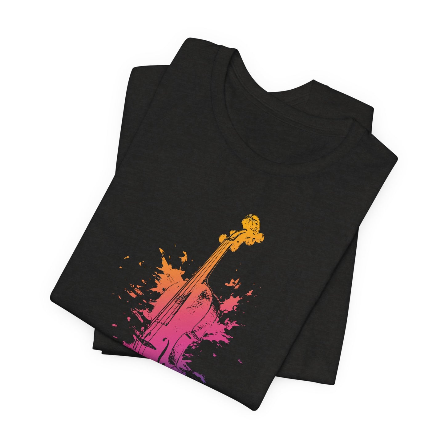 Colorful Violin Splash T-Shirt — Watercolor Musician Tee for Violinists & Music Lovers