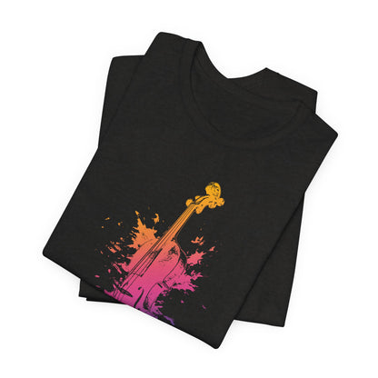 Colorful Violin Splash T-Shirt — Watercolor Musician Tee for Violinists & Music Lovers