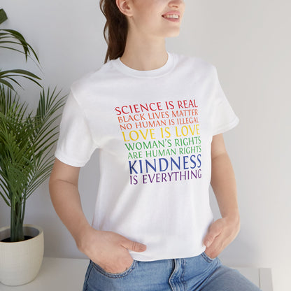 Kindness Is Everything T-Shirt — Rainbow Social Justice Message Tee