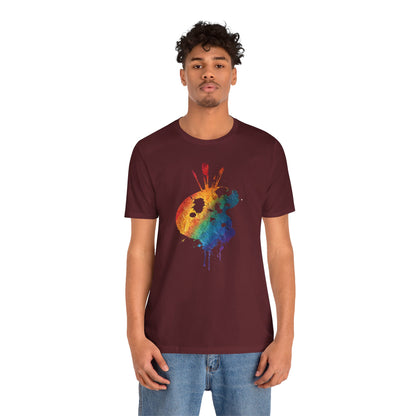 Watercolor Paint Palette T-Shirt — Rainbow Artist Tee