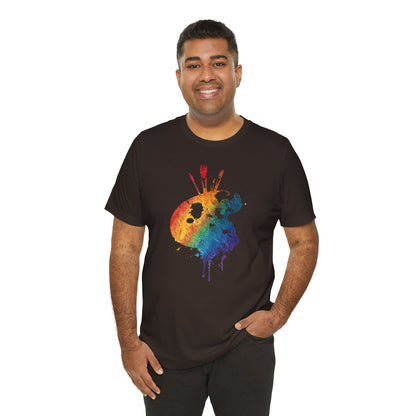 Watercolor Paint Palette T-Shirt — Rainbow Artist Tee
